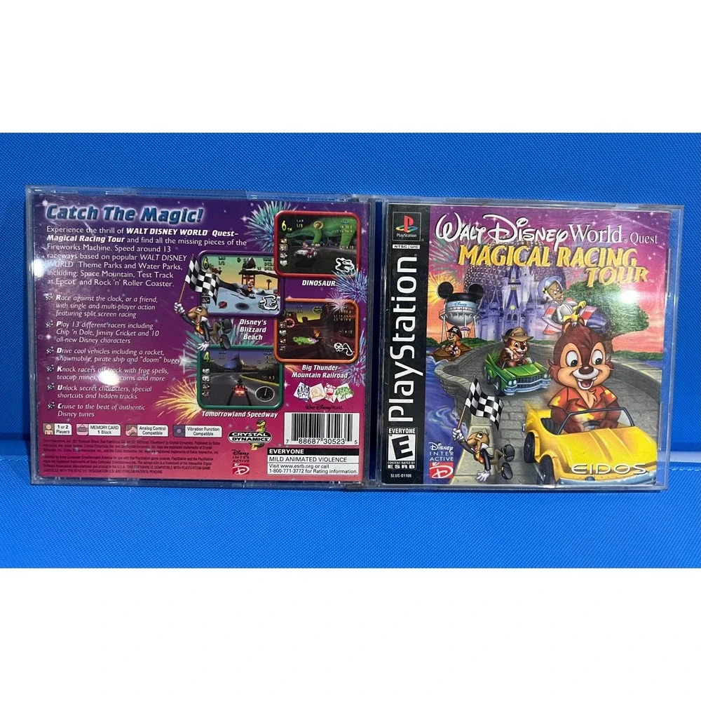 Walt Disney World Quest Magical Racing Tour Sony PlayStation PS1  Disney